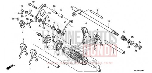 GEARSHIFT DRUM (VFR1200XD/XDA/XDL/XDS) VFR1200XDLG de 2016